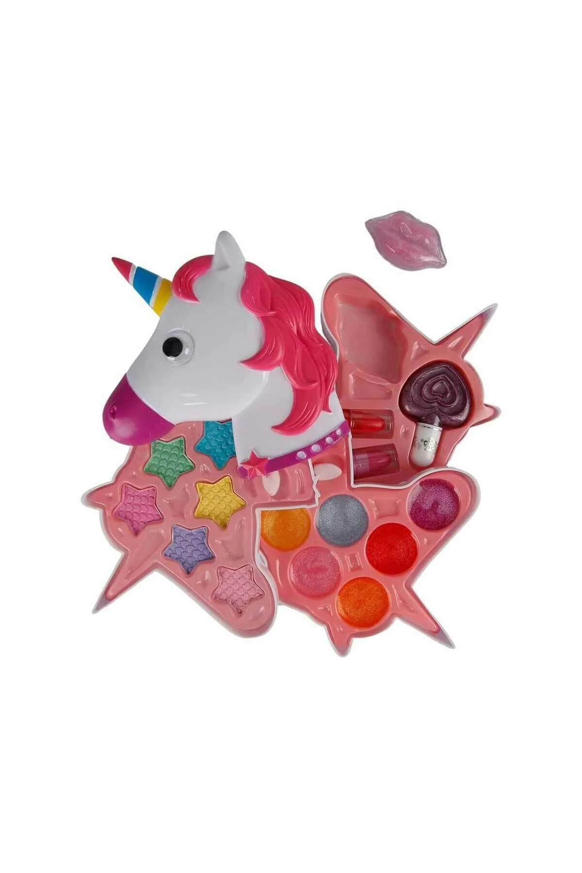2602 Unicorn Şekilli 3 Katlı Makyaj Güzellik Seti