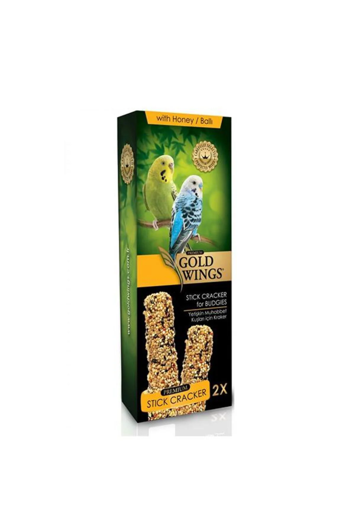 مكافآت جولد وينجز بريميوم عصا لطيور البادجي بالعسل ( 2×60g )