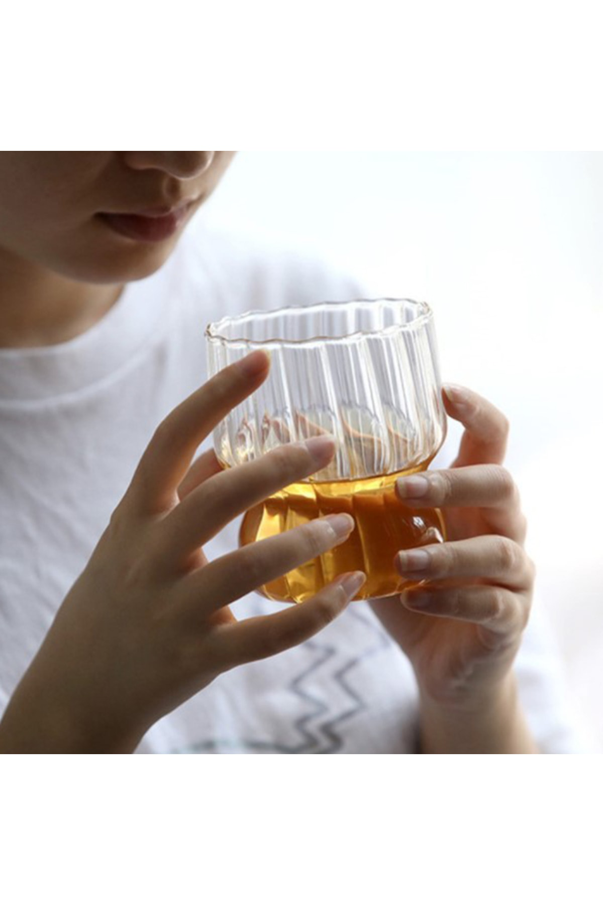 260ml Şeffaf Cam Su Bardağı Isıya Dayanıklı Kahvaltı Sütlü Dondur