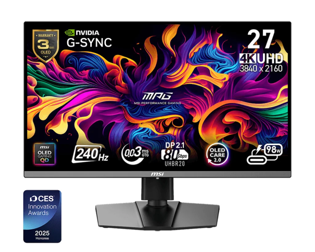 26.5" MPG 272URX QD-OLED 0.03ms 240Hz 3840x2160 QD-OLED HDMI DP Curved Monit 26.5" MPG 272URX QD-OLED 0.03ms 240Hz 3840x2160 QD-OLED HDMI DP Curved Monit