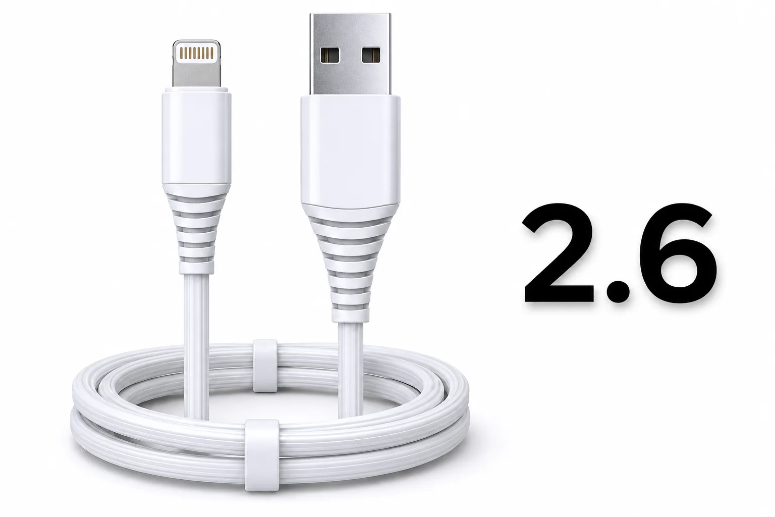 2.6A USB Lightning Şarj Kablosu - Hızlı Şarj + Kablosu