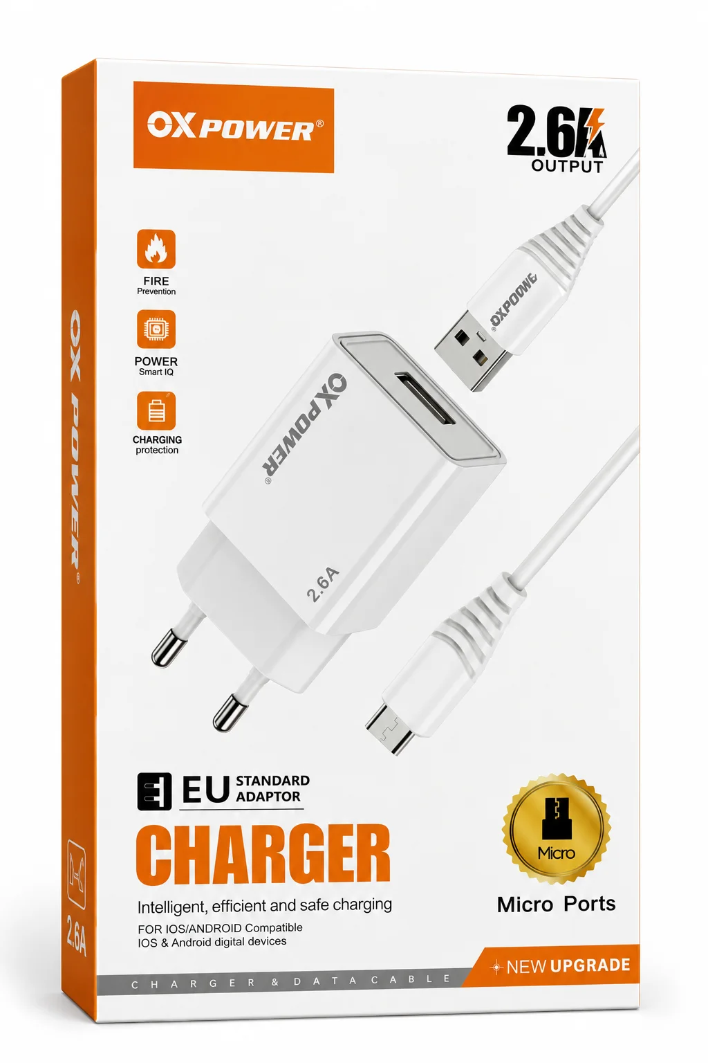 2.6A USB Şarj Adaptörü + Micro USB Şarj Kablosu (EU) – Hızlı Şarj Çözümü Fiyatı, Yorumları ve Özellikleri