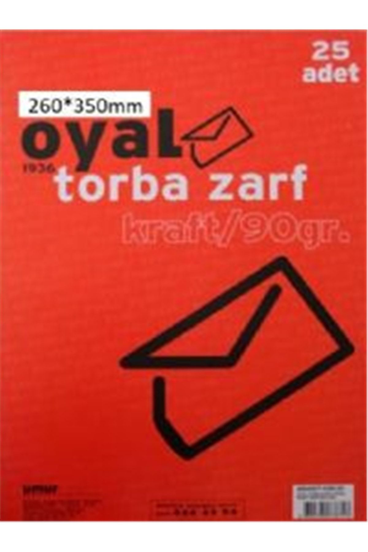 Oyal 26X35 Cm Torba Zarf Kraft 25'Li Paket