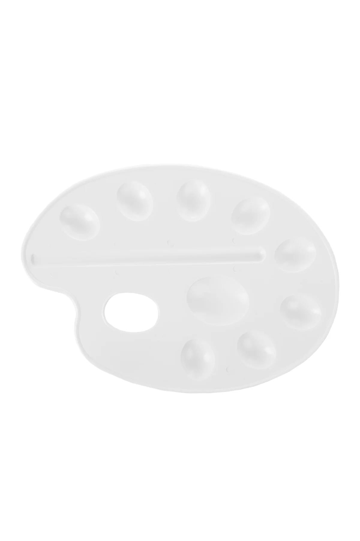 27 CM. GODELİ OVAL RESİM PALETİ BEYAZ