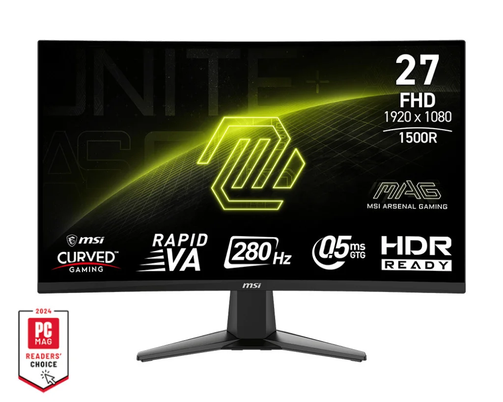 27 MAG 276CXF 1920x1080 (FHD) CURVE 1500R RAPID VA 280HZ 0.5MS (GTG) ADAPTIVE-SYNC SIYAH GAMING MONITOR