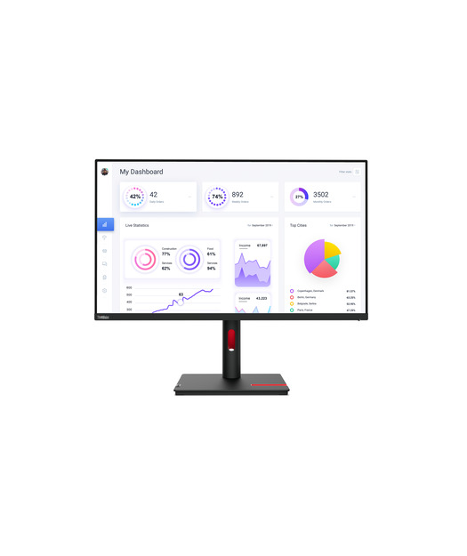 Lenovo 27 T32p-30 63D2gat1tk Fhd 4Ms 60Hz Hdmi+Dp+Usb-C 3.2 Vesa Pivot