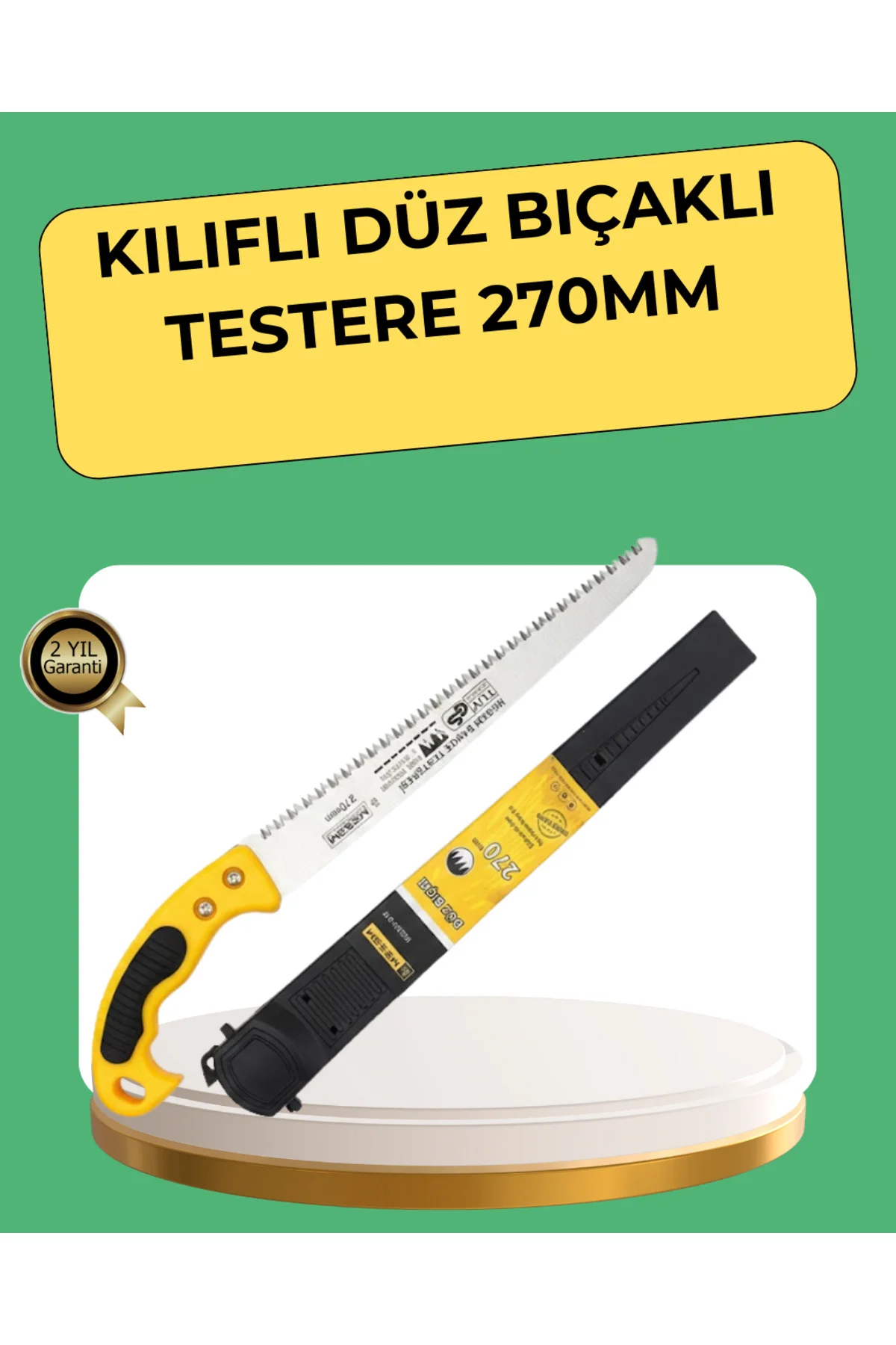 270 mm Düz Bıçaklı Bahçe Budama Testeresi Kılıflı