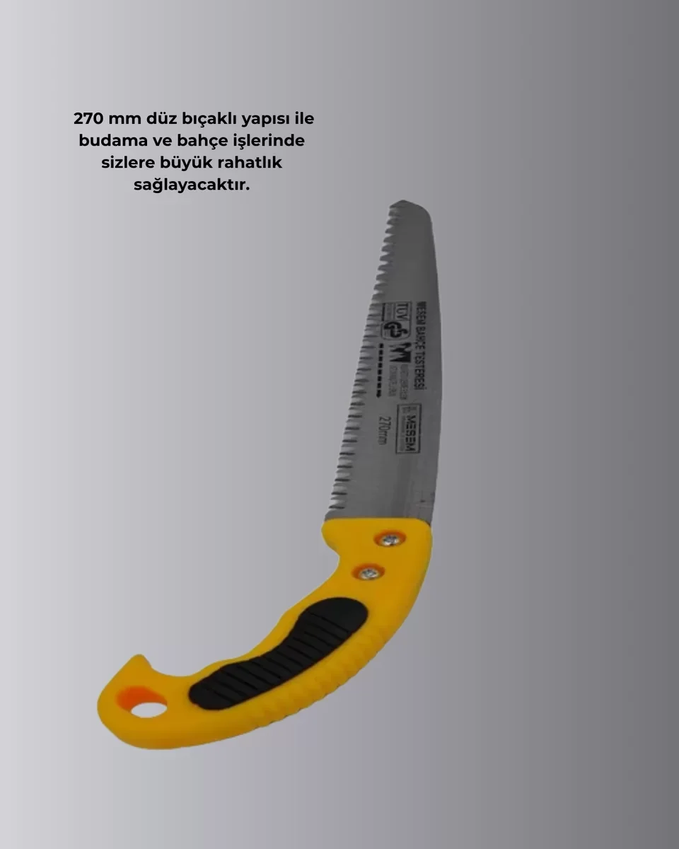 270 mm Düz Bıçaklı Bahçe Budama Testeresi Kılıflı - Pratik ve Konforlu Bakım