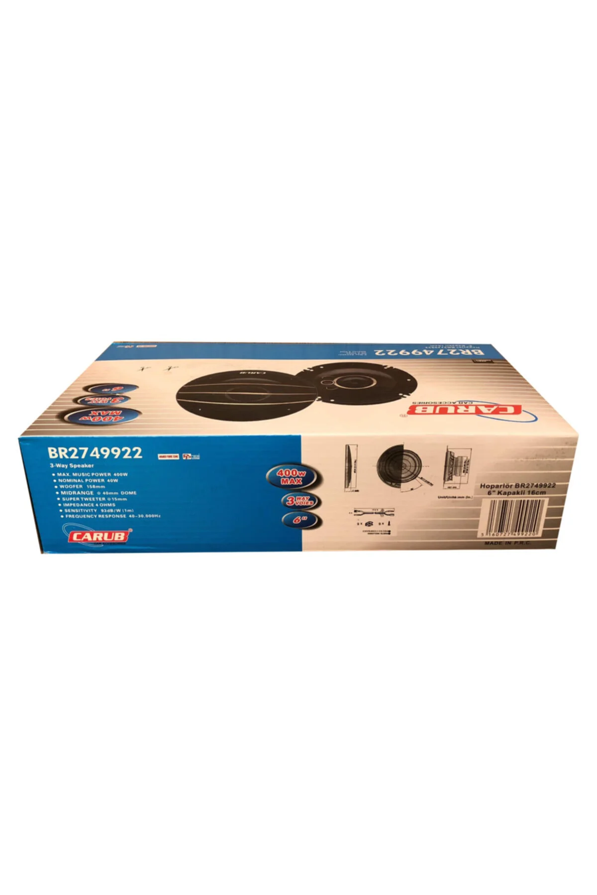 2749922 Hoporlör 16cm 6 Inch Kapaklı Set 400w