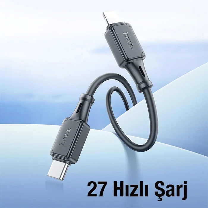 27W Type-C iPhone Lightning Hızlı Şarj Kablosu - 3A Hızlı Şarj & Data Aktarım
