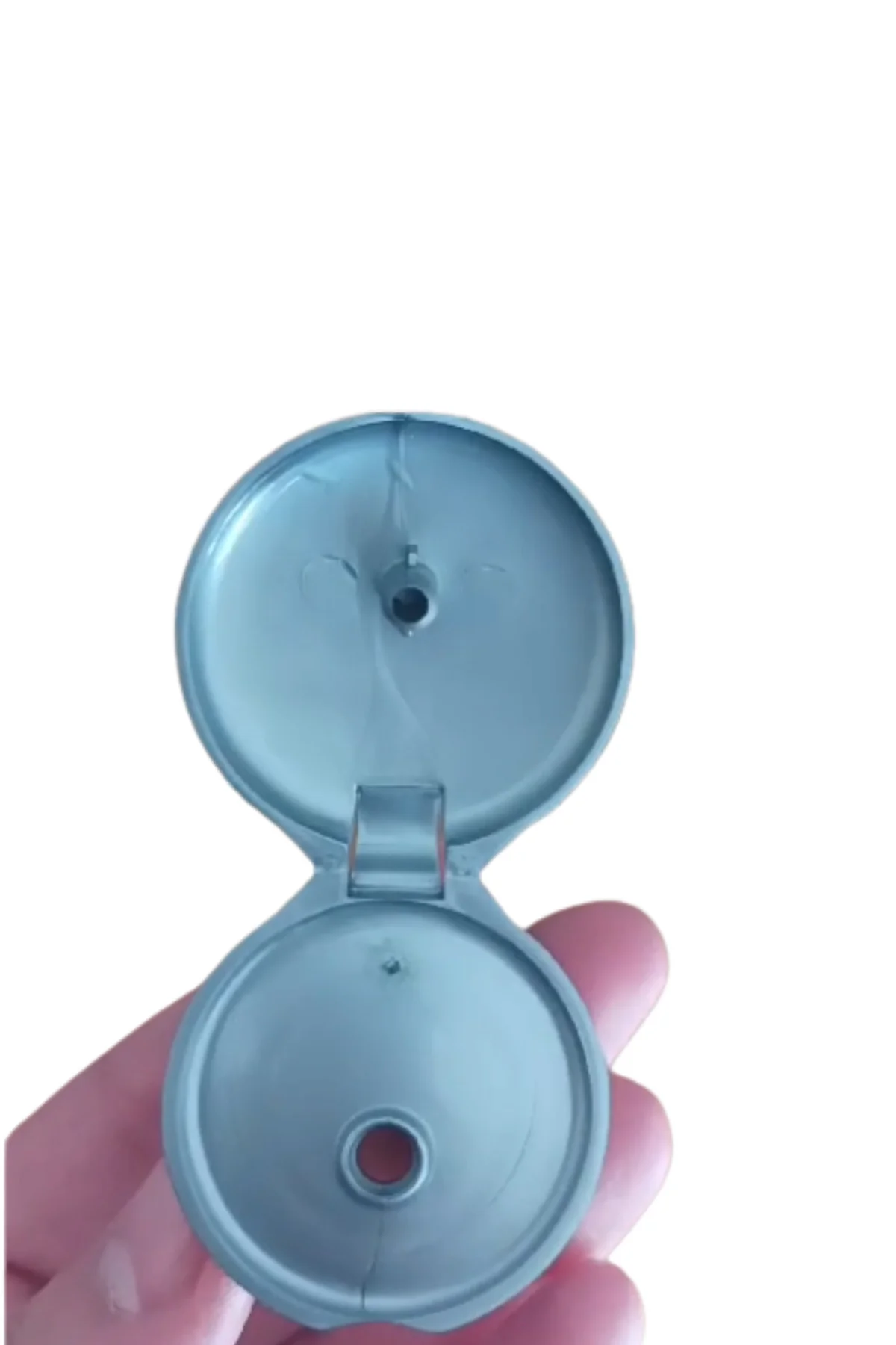 28 Ağız Flip Top Gri Kapak 2,8 cm Açılır Kapanır Kapak 28 mm X 10