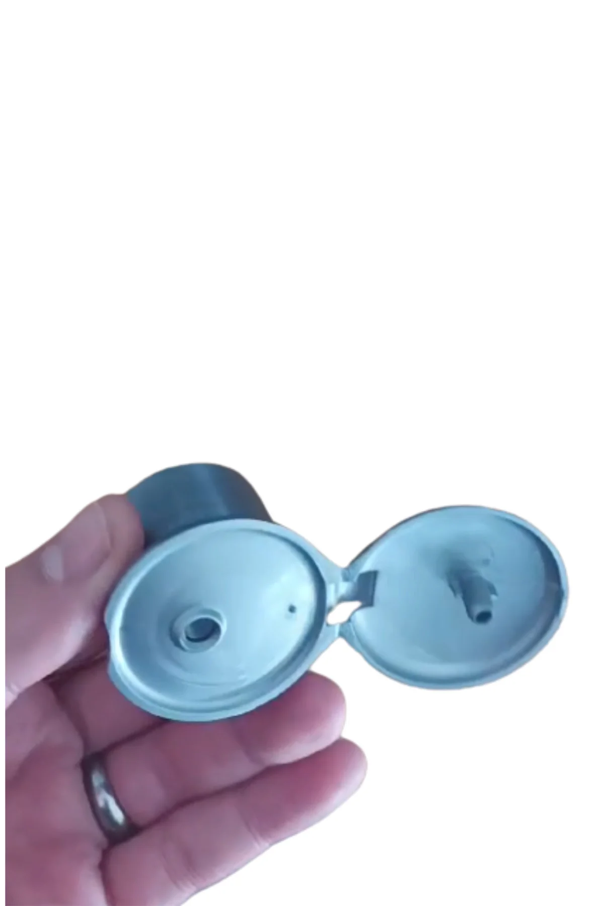 28 Ağız Flip Top Gri Kapak 2,8 cm Açılır Kapanır Kapak 28 mm