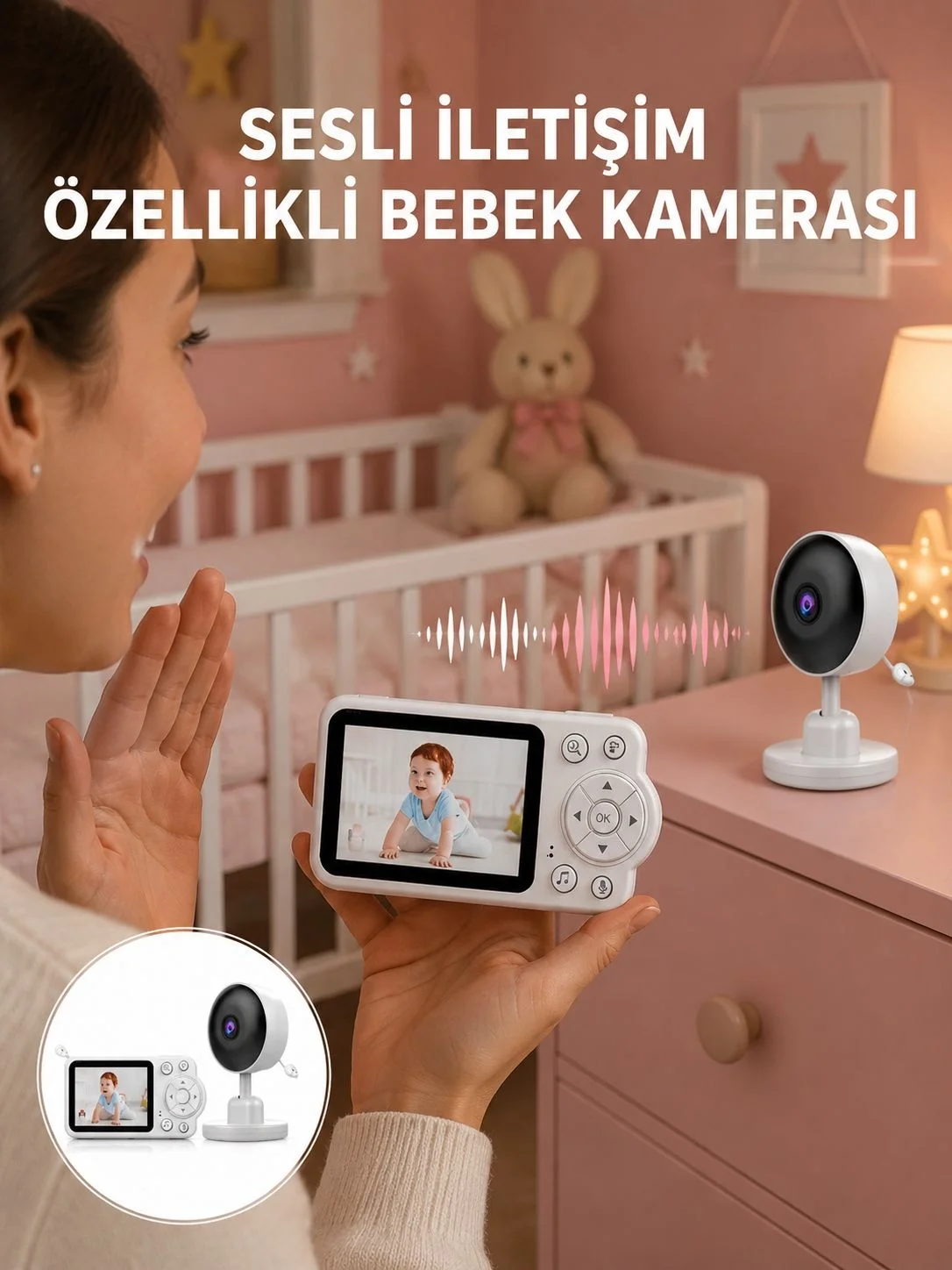 2.8 İnç Ekranlı Bebek Kamerası Gece Görüşlü ve Sesli İletişim Yen Fiyatı, Yorumları ve Özellikleri