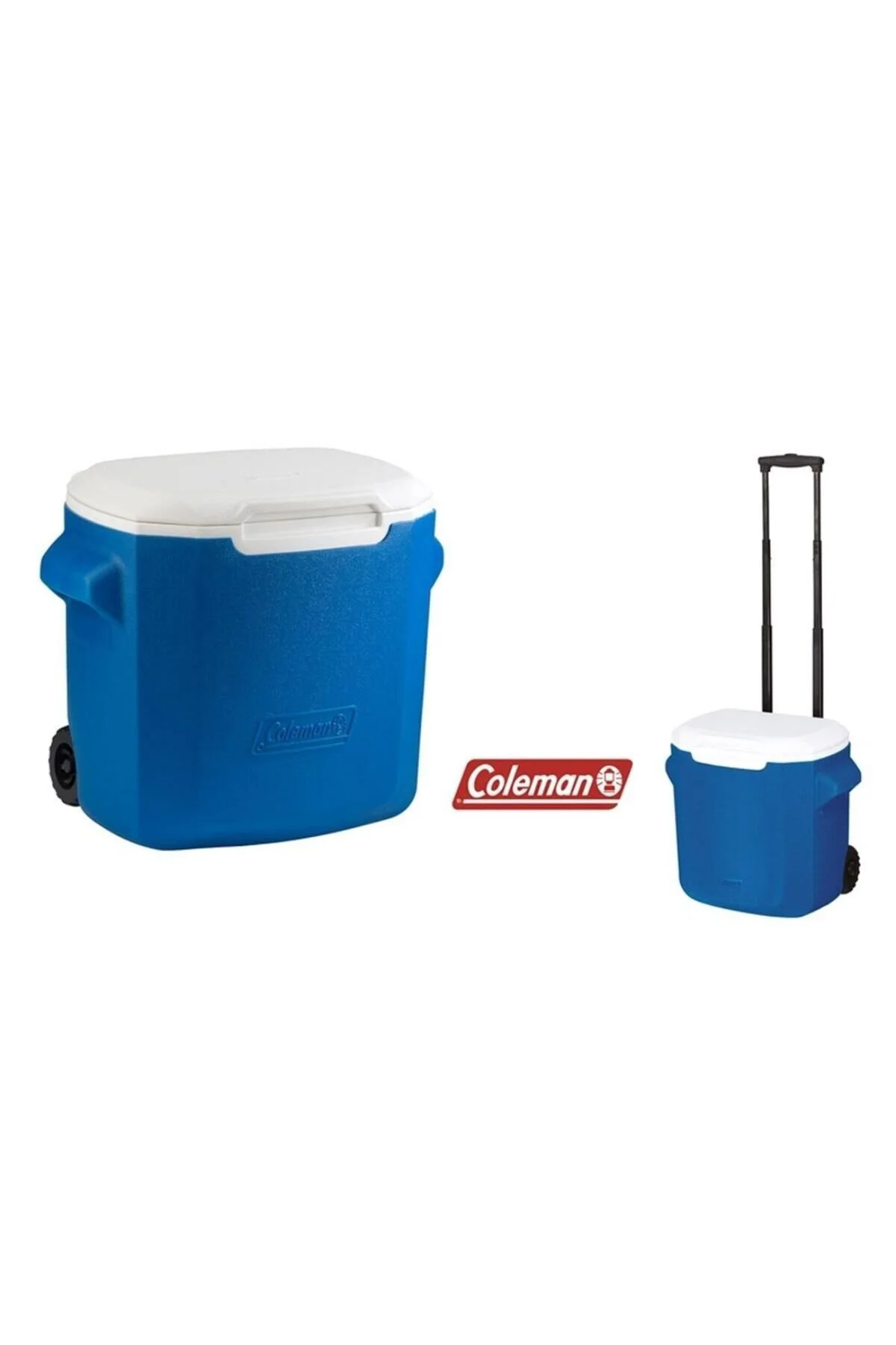 28 QT Tekerlekli Soğutucu Buzluk 26 Lt Mavi/Beyaz