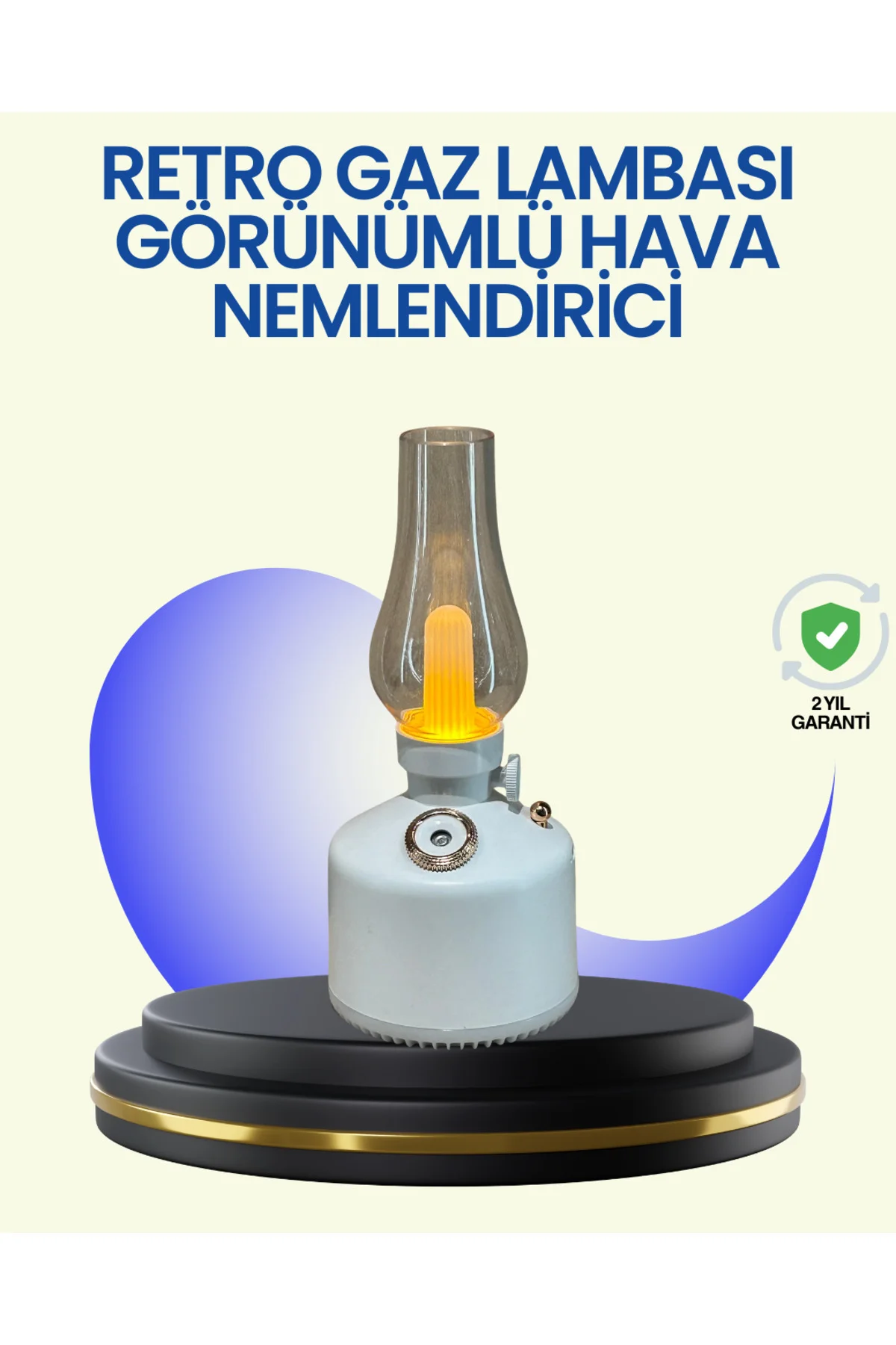 280 ml Tanklı Retro Gaz Lambası Difüzör USB Şarjlı Hava Nemlendirici