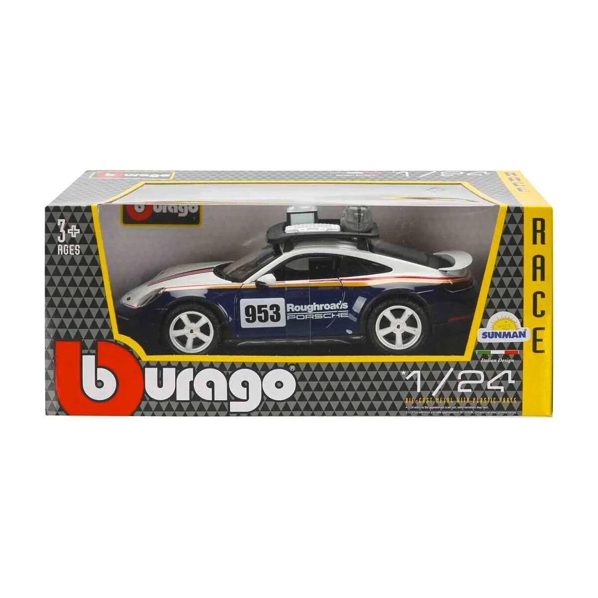 28029 Burago 1:24 Porsche 911 Dakar Model Araba -