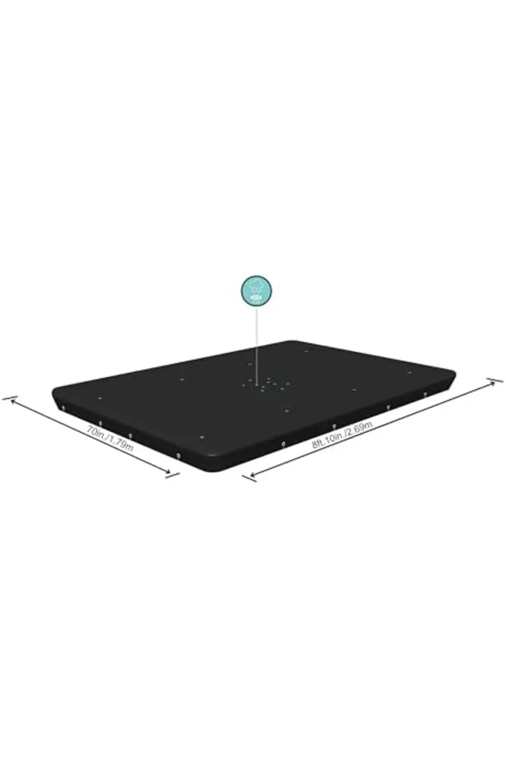 2,82 m x 1,96 m dikdörtgen havuz örtüsü