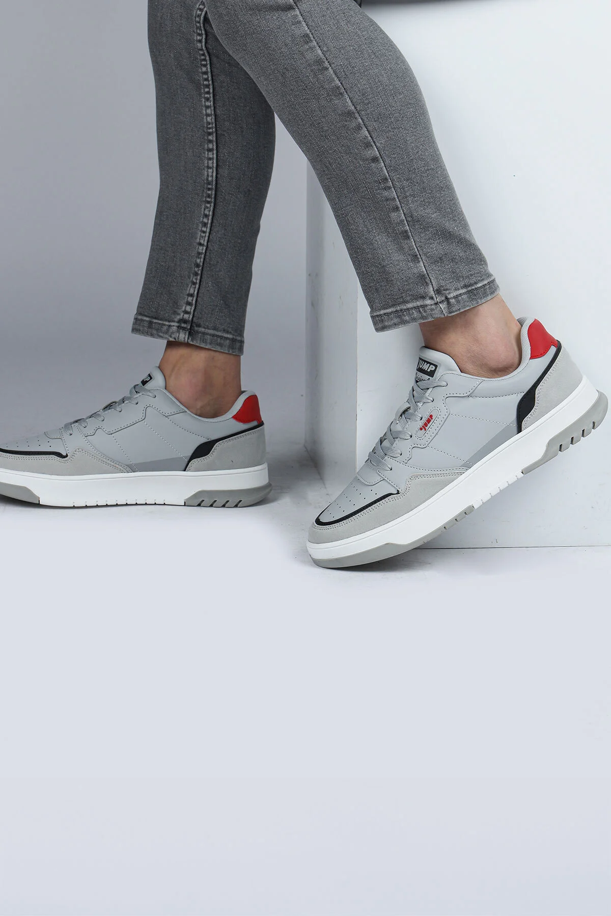 28662 Açık Gri - Kahverengi Erkek Sneaker Günlük Spor Ayakkabı