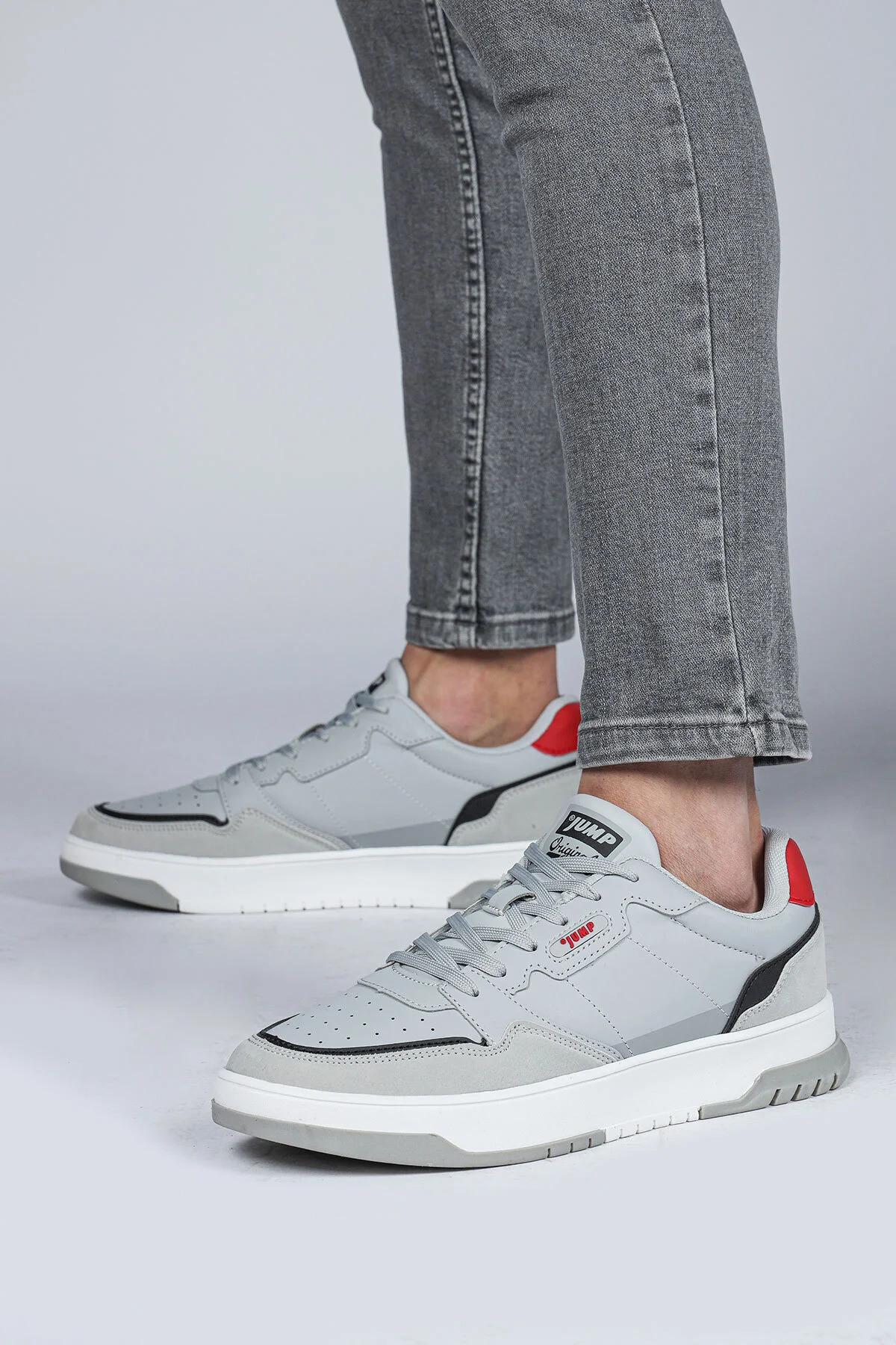 28662 Açık Gri - Kahverengi Erkek Sneaker Günlük Spor Ayakkabı