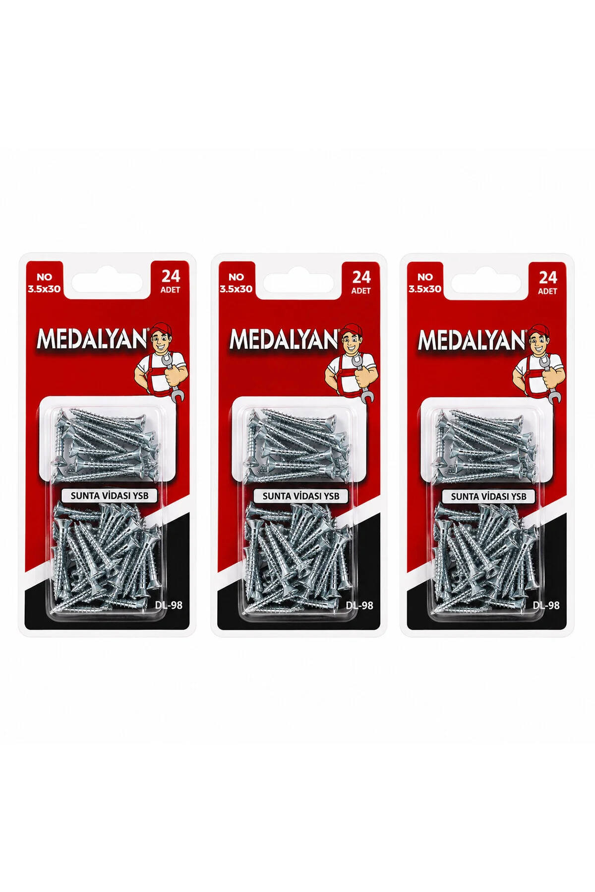 288 Adet 3.5X30 12X24PCS Sunta Vidası 288 Adet 3.5X30 12X24PCS Sunta Vidası