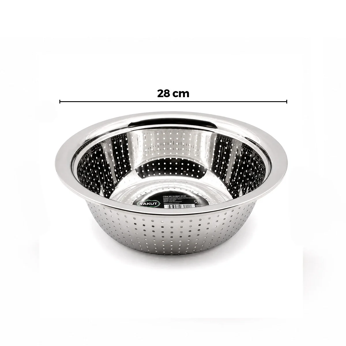 28CM Kulpsuz Paslanmaz Metal Sepet Süzgeç 28CM Kulpsuz Paslanmaz Metal Sepet Süzgeç