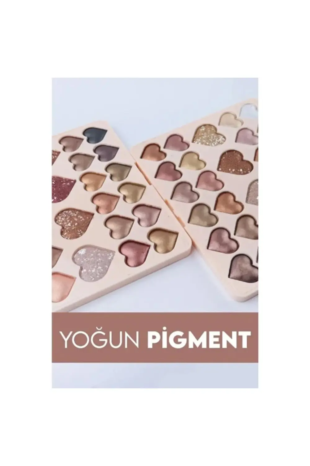 28'li Sedefli Shine Kalp Far Paleti - 2'li Set