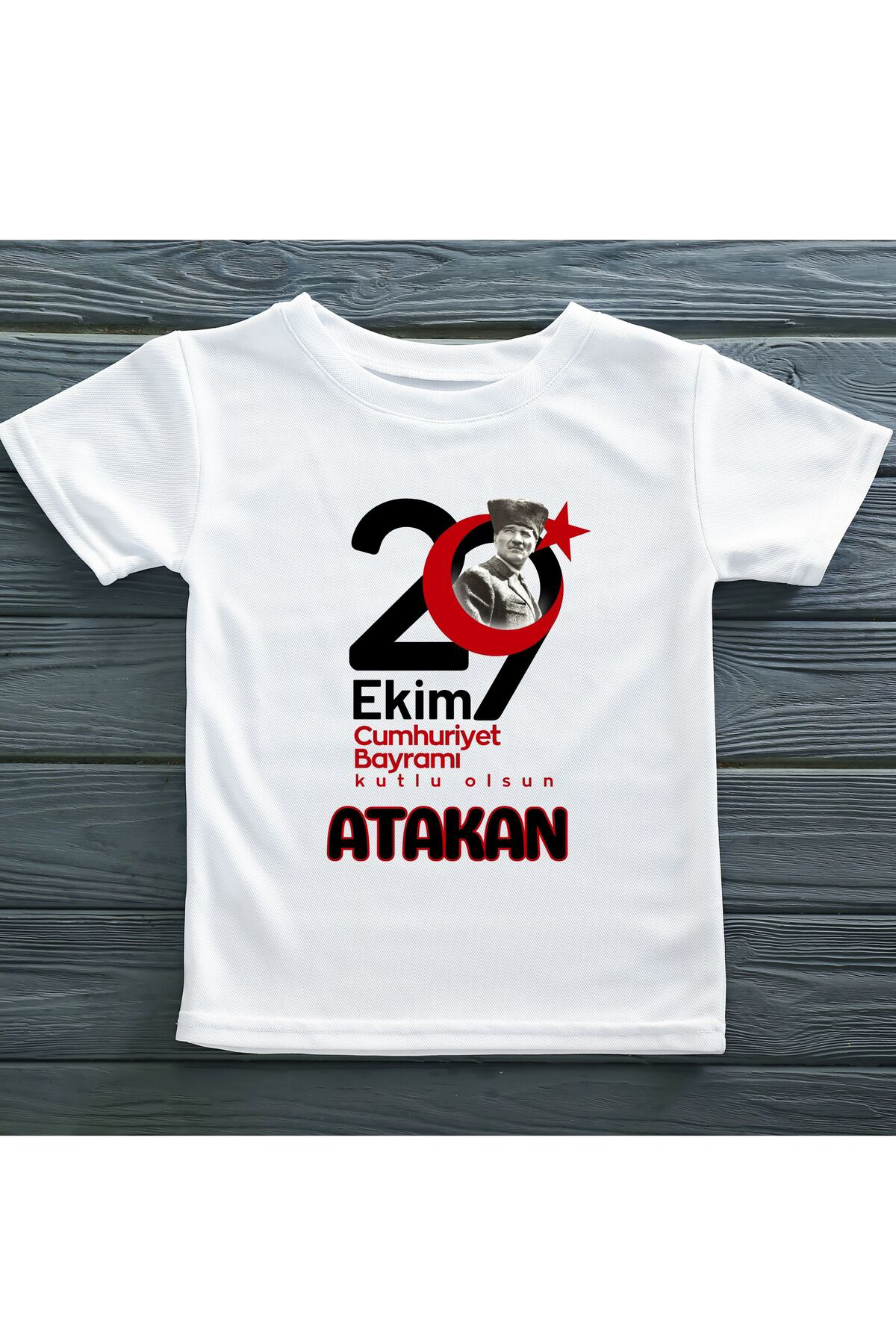29 Ekim Cumhuriyet Baryarı Tema1 Kişiye Özel Çocuk Tişörtü