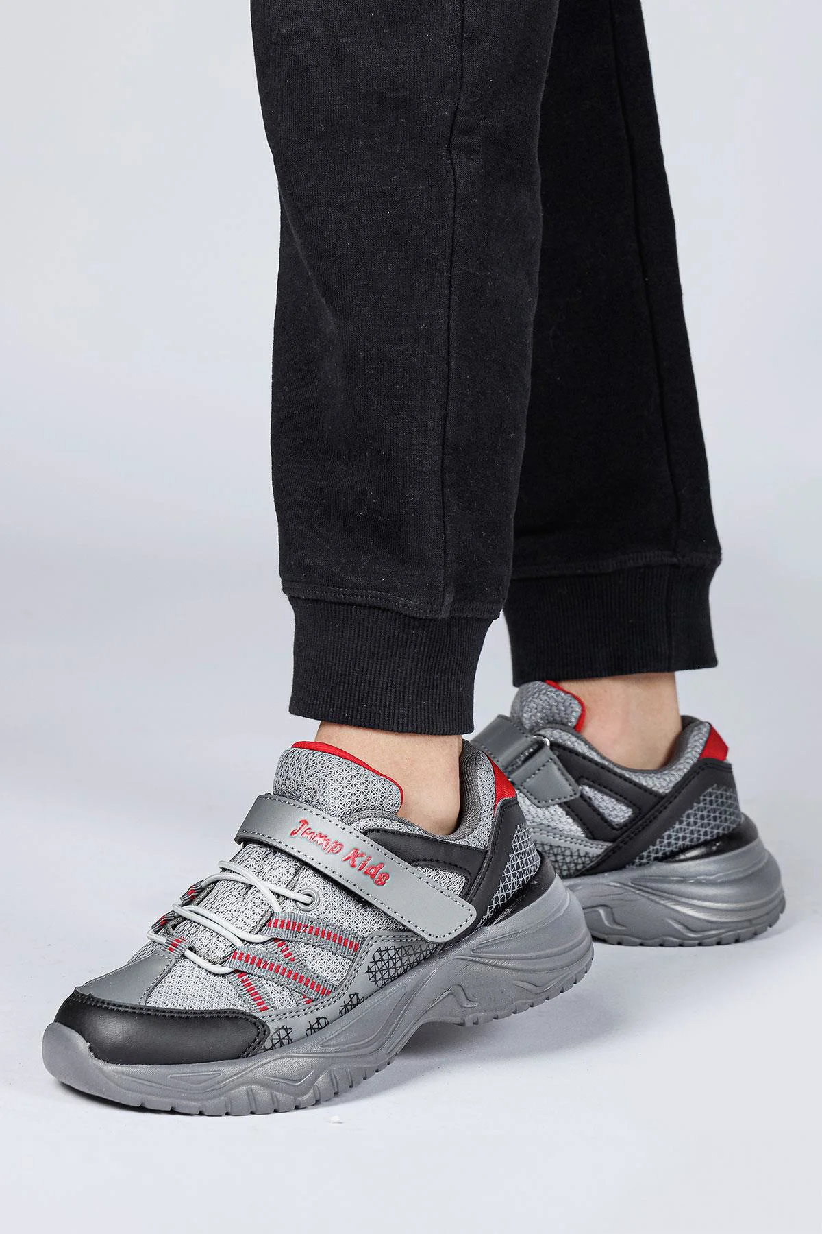 29187 Cırtlı Gri Üniseks Çocuk Sneaker Günlük Spor Ayakkabı