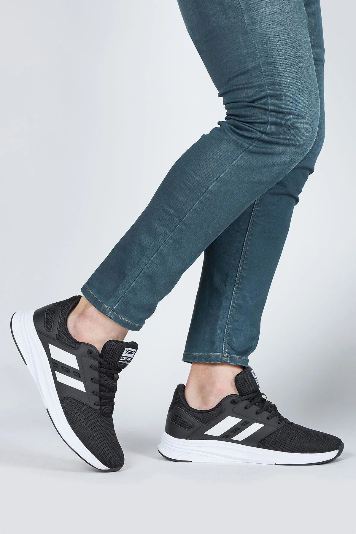 29779 SİYAH BEYAZ COMFORT CASUAL ANATOMİK TABAN SPOR AYAKKABI