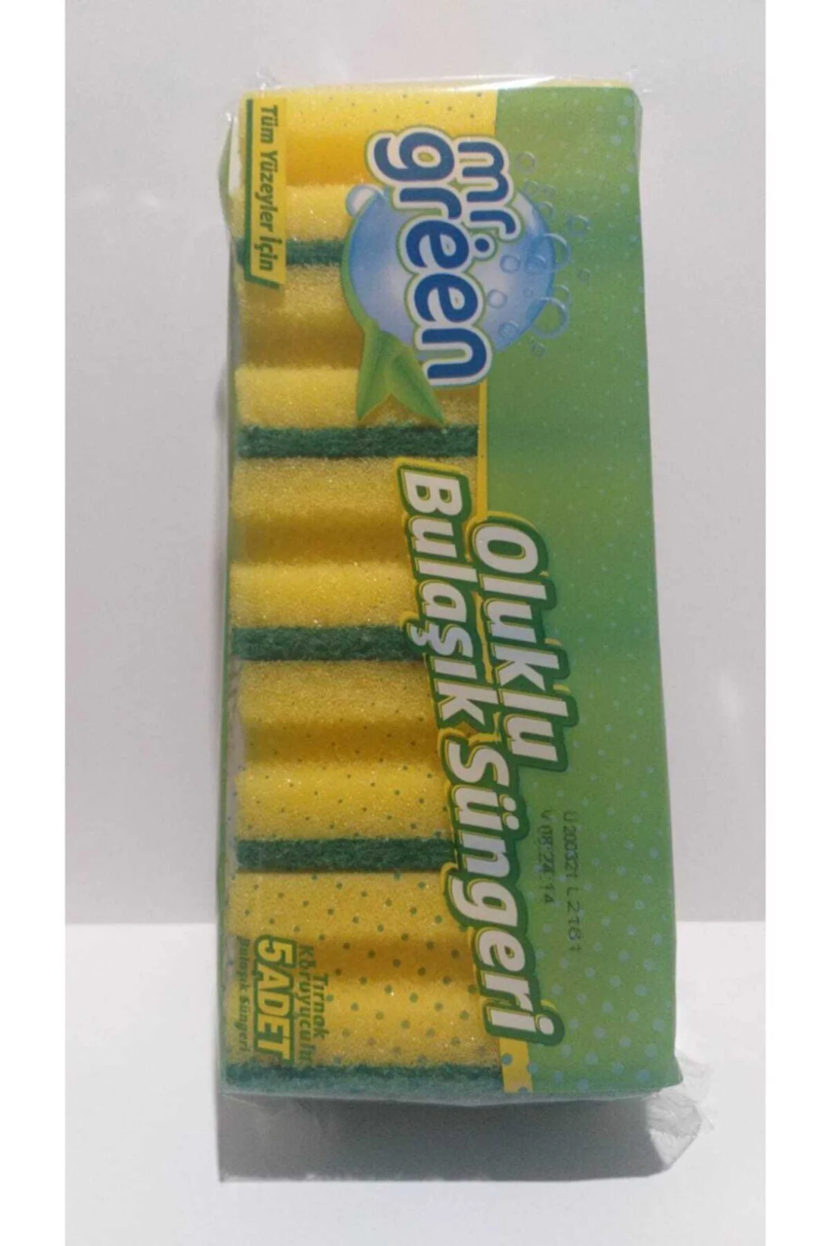 (2ADET)5'li Sarı Oluklu Sünger