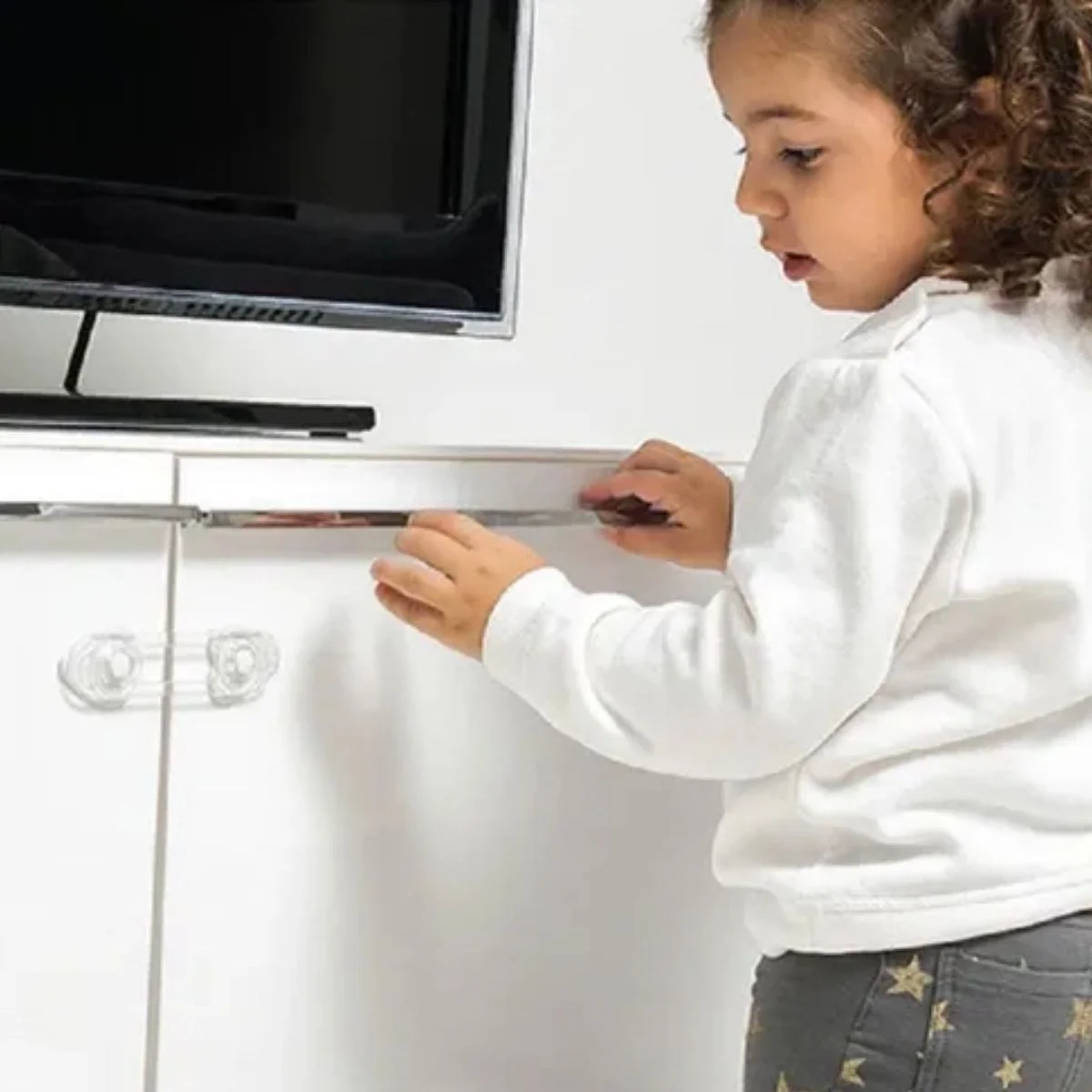 2&amp;apos;li Mini Çok Amaçlı Kilit- Çocuk Güvenlik Gereçkerli Çekmece,dolap,kapak Kilidi Bx40