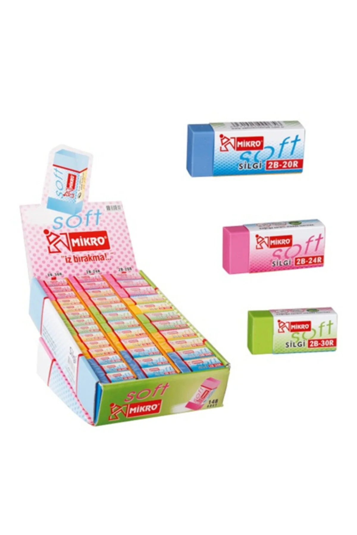 2b-24r Renkli Soft Silgi 2b-24r Renkli Soft Silgi