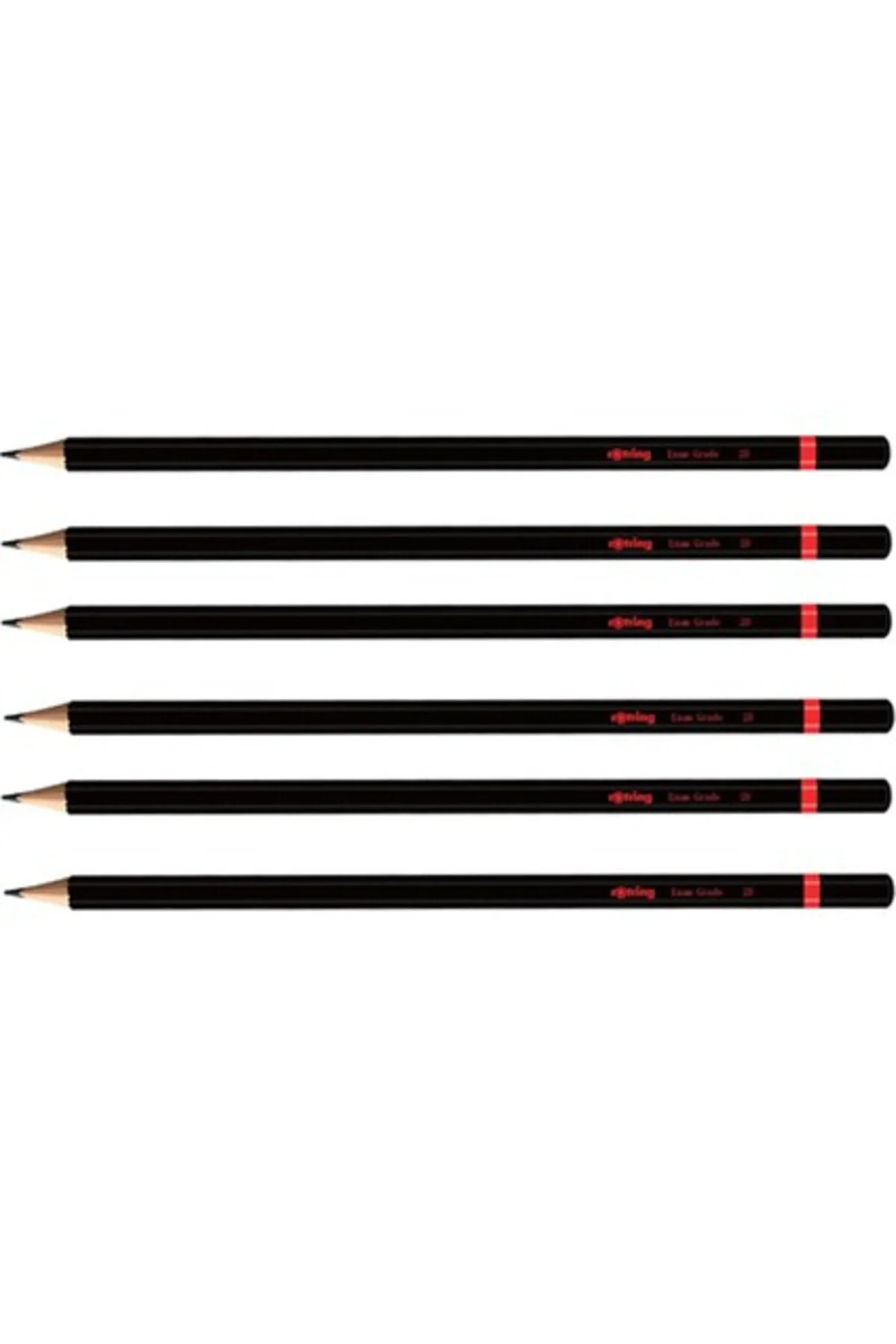 2B Sınav Kalemi 6'lı Set Siyah 7.5 cm Uzunlukta 6 Adet