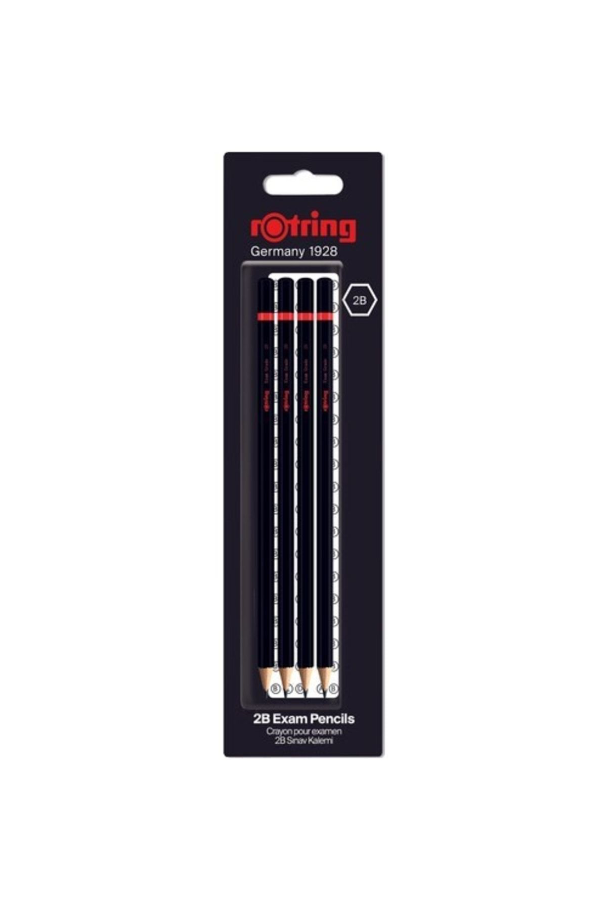 Rotring 2B Sınav Kurşun Kalemi 4'Lü
