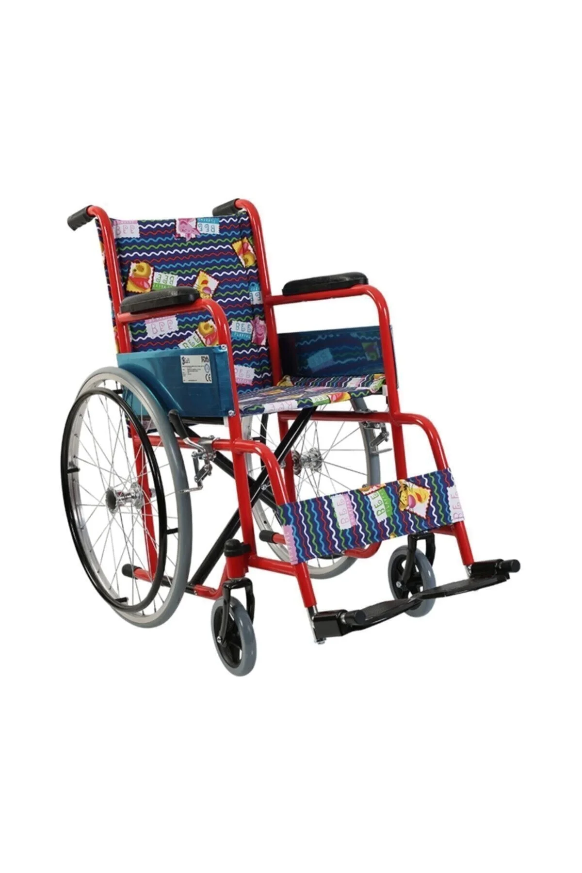 /-2c G100c Pediatrik Tekerlekli Sandalye Çocuk Sandalye Desenli