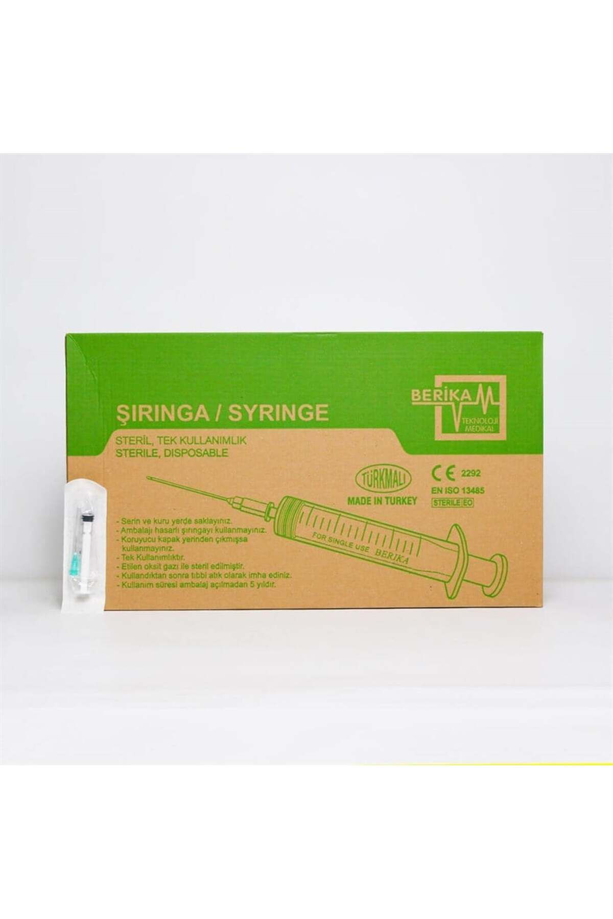 2cc Tek Kullanımlık Enjektör 21g Yeşil Kısa 16mm 350 Adet