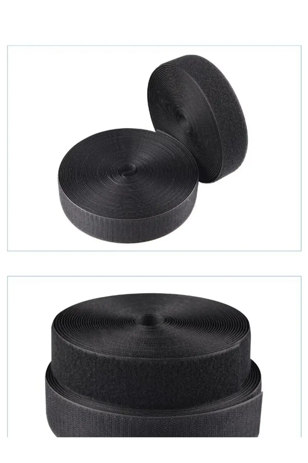 Tuhafiyecimiz 2Cm Eninde Cırt Bant - Cırtcırt - Amerikan Fermuar 25 Metre Siyah