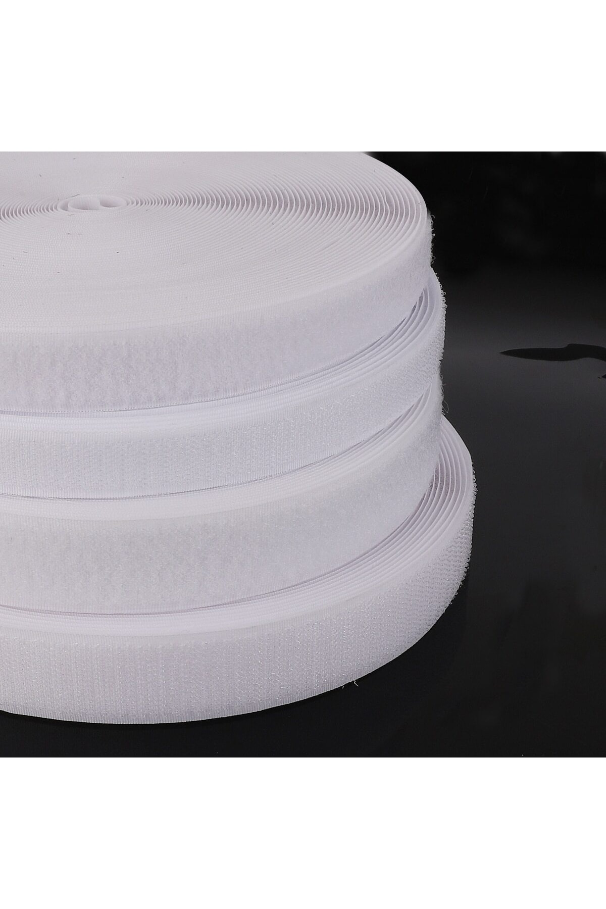 Tuhafiyecimiz 2Cm Eninde Cırt Bant - Cırtcırt - Amerikan Fermuar 25 Metre Beyaz