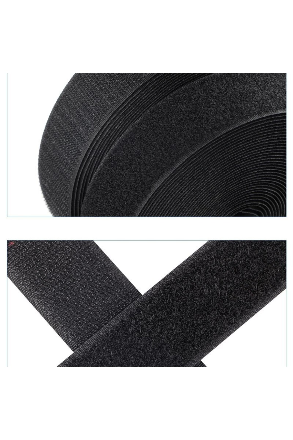 Tuhafiyecimiz 2Cm Eninde Cırt Bant - Cırtcırt - Amerikan Fermuar 2 Metre Siyah