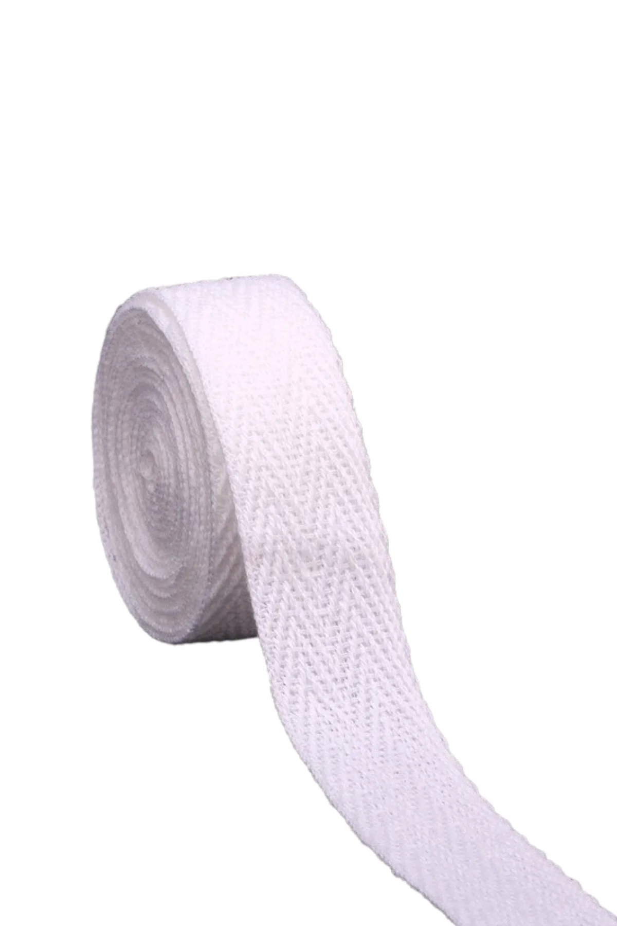 2cm Eninde Dar Dokuma Şerit Beyaz Balıksırtı (10METRE TOP)