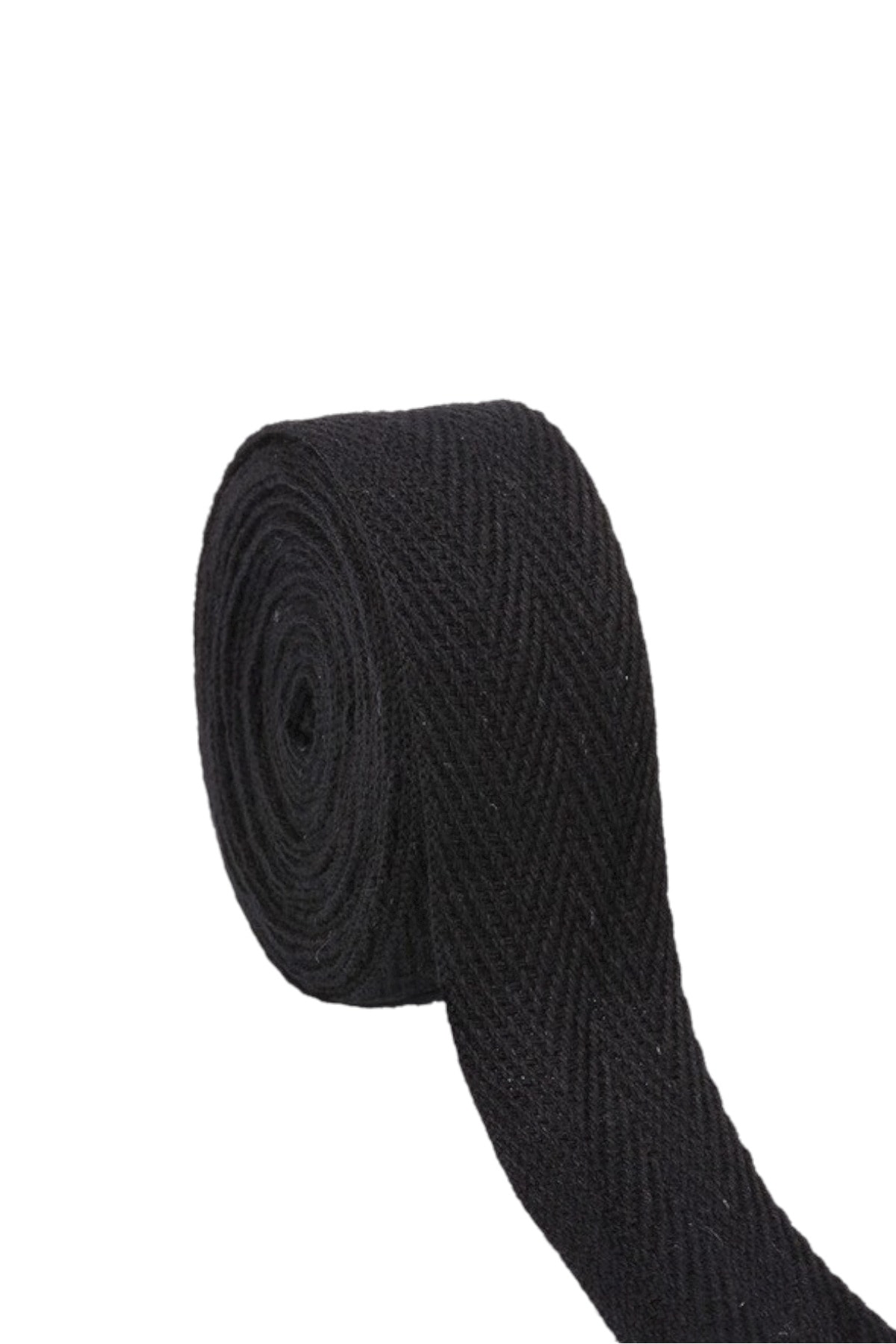 Tuhafiyecimiz 2Cm Eninde Siyah Dar Dokuma Şerit Siyah Balıksırtı Ekstrafor 2Cm