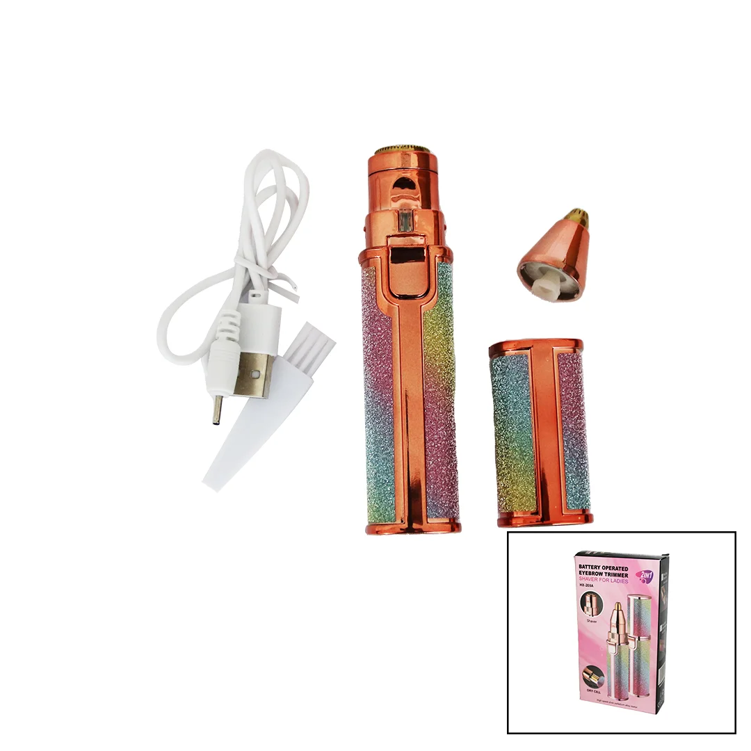 2IN1 Başlı - Simli - Ruj Model - Usb Şarjlı Yanak - Burun Tüy Alma Makinesi Fiyatı, Yorumları ve Özellikleri