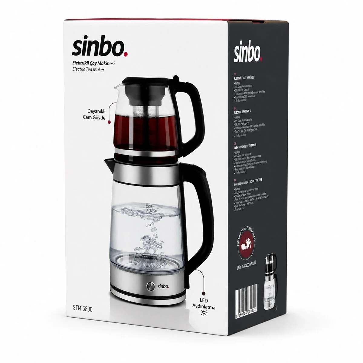 2in1= Çaycı - Kettle Çelik Elektrikli Çay Makinesi 2lt + 1,2lt Çay Süzgeçli 360° Dönebilir Stm-5990 Bx40 Fiyatı, Yorumları ve Özellikleri