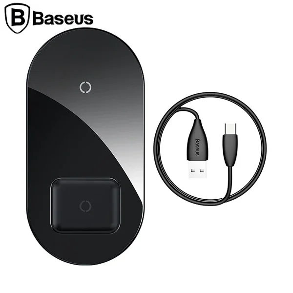 2in1 Kablosuz Şarj Standı 18W - iPhone ve AirPods Aynı Anda Hızlı Şarj (Siyah/Beyaz/Şeffaf)
