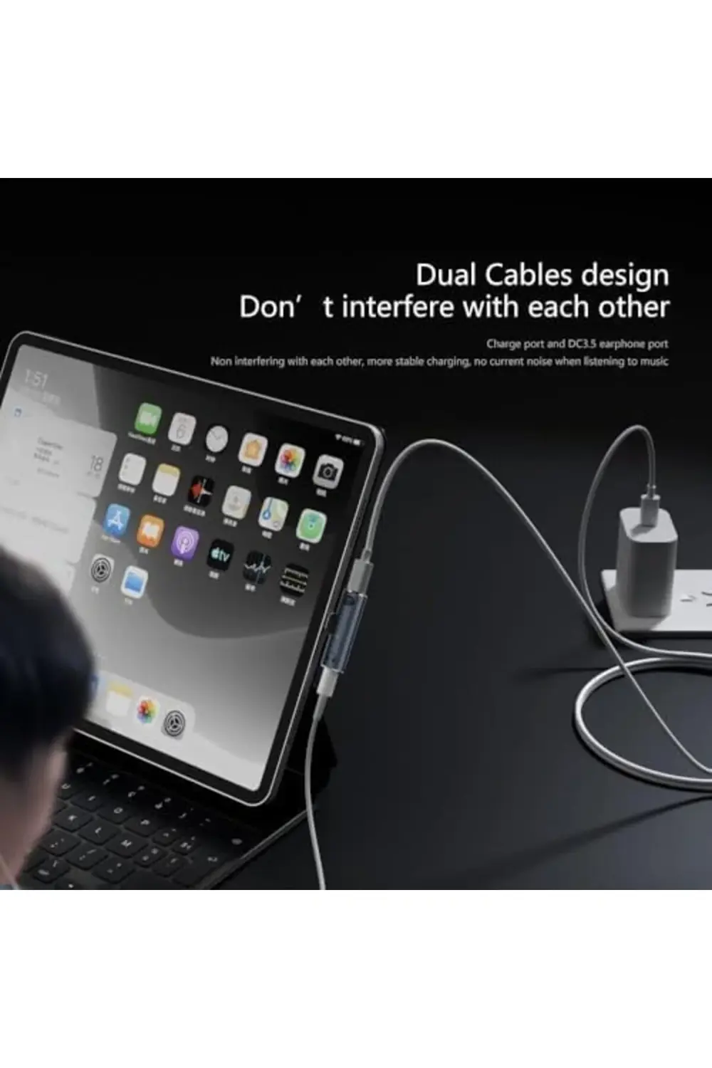 2in1 Type C to 3.5mm Kulaklık Type C 100W Hızlı Şarj Dönüştürücü