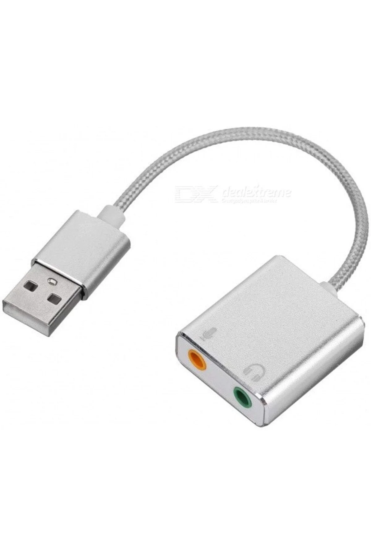 2in1 USB den Mikrofon ve Kulaklık Çevirici 7.1 Dönüştürücü