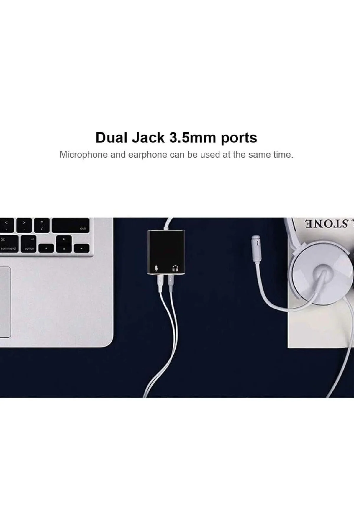 2in1 USB den Mikrofon ve Kulaklık Çevirici 7.1 Dönüştürücü