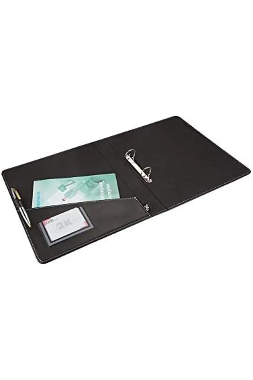 2K 534S A4 Deri Sırt 4 Cm 2 Halkalı Klasör, Siyah, A4 1178227