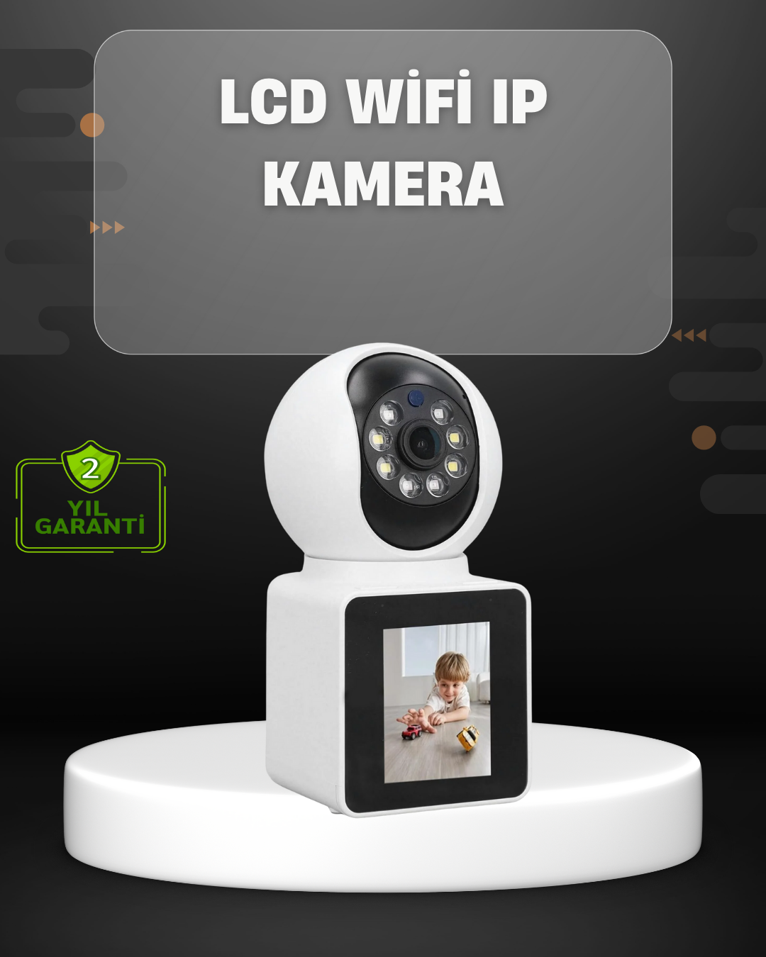 2K Çözünürlüklü İç Mekan Güvenlik Kamerası Çift Yönlü Görüş ve Se