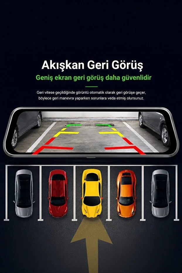 2k Ekran Tam Dokunmatik 9.66” Dikiz Ayna Araç Içi Kamera (1080p Arka) 2k Ekran Tam Dokunmatik 9.66” Dikiz Ayna Araç Içi Kamera (1080p Arka)